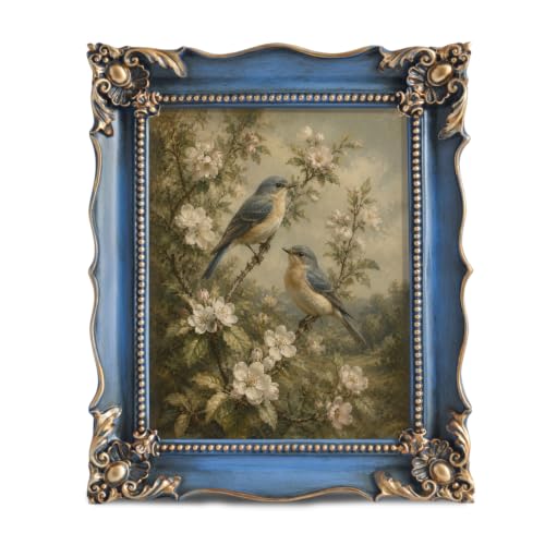 8x10 Vintage Picture Frame with Embossed Flower Design