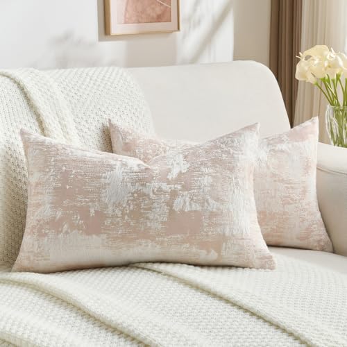 Pack of 2 Faux Cashmere Throw Pillow Covers 12x20 Inch (2 Count)