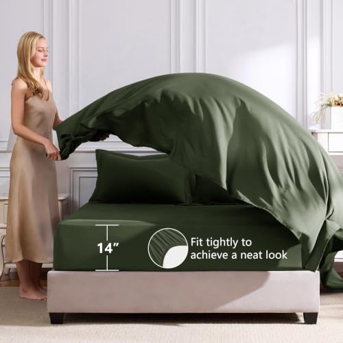 Twin XL Comforter Set 68"x88" Dark Green