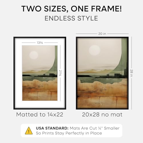 20x28 Black Oak Picture Frame