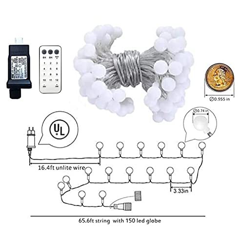 65.6ft Globe String Lights with Remote (65.6 Foot)