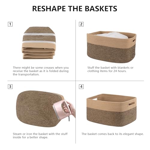 4 Pack Storage Baskets for Organizing (4 Count)