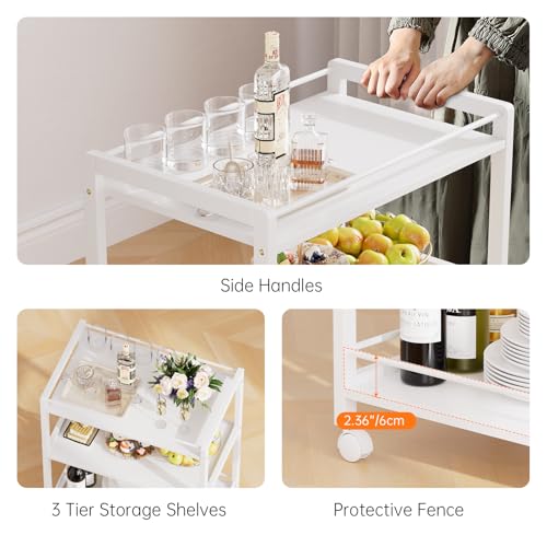 White Bar Cart