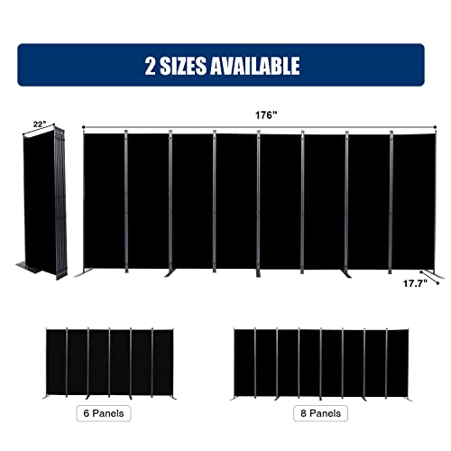 8 Panel Wide Room Divider Wall Screen for Room Separation