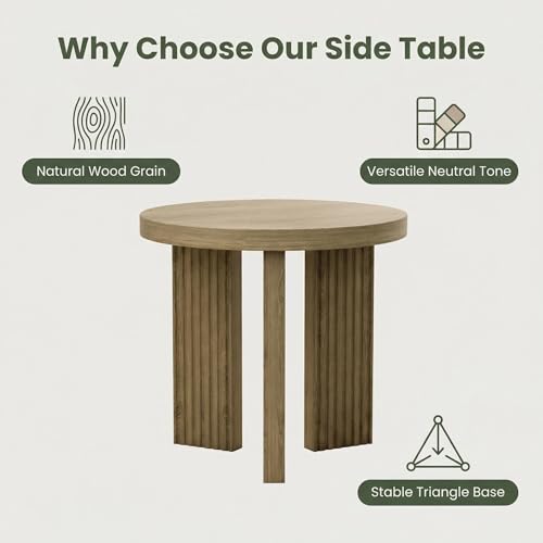 17.52" Small Round Side Table