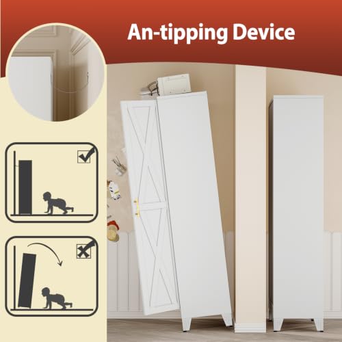 75" H Tall Kitchen Storage Cabinet with Doors