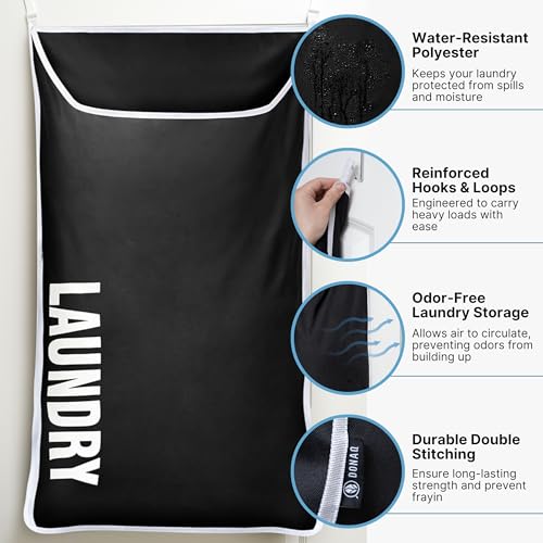 Hanging Laundry Hamper Bag XL 40x22" (2 Count)