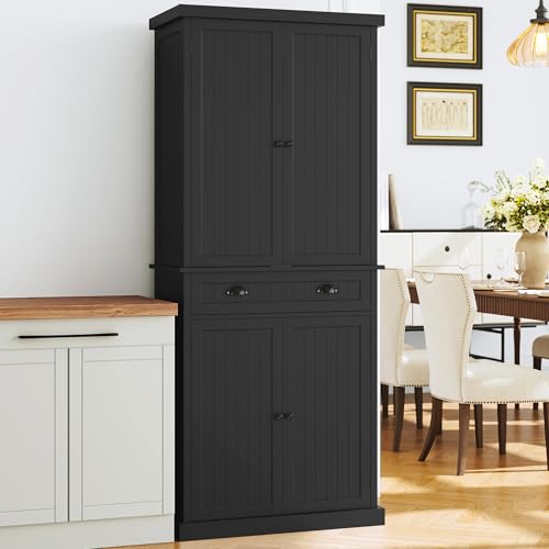 72" Tall Freestanding Pantry & Kitchen Storage Cabinet
