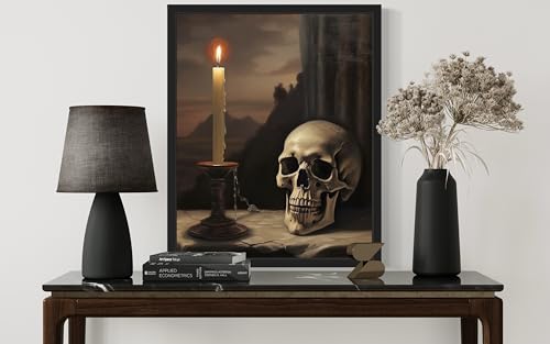 Skull and Candle Poster Art Print