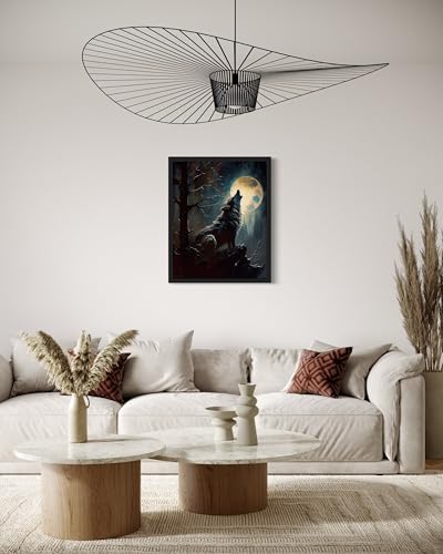 Wolf howling Poster Art Print