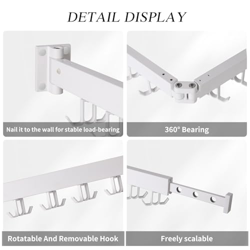 Wall Mounted Clothes Drying Rack Tri
