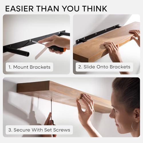 24 Inch Floating Shelves (2 Count)