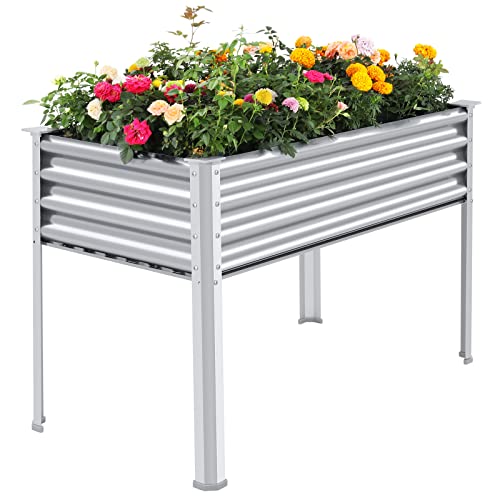 Galvanized Raised Garden Bed with Legs