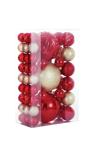 50pcs Shatterproof Christmas Ball Tree Ornaments (50 Count)