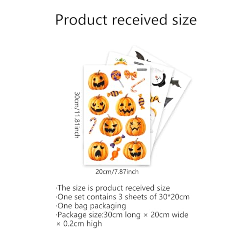 3 Sheets Glow in The Dark Window Clings