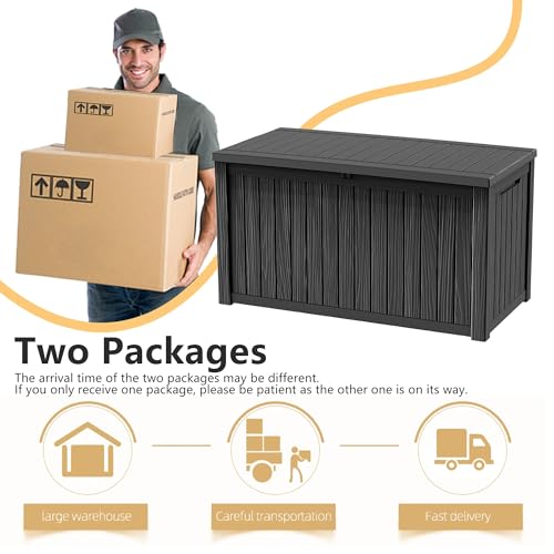 180 Gallon Deck Boxes Outdoor Waterproof