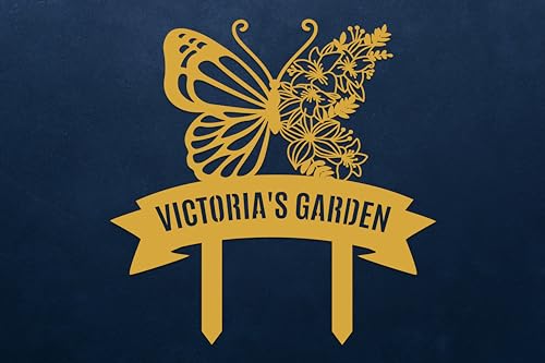 Personalized Metal Garden Sign with Stake