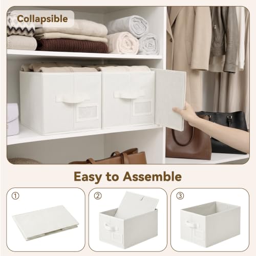 Closet Shelf Baskets with Label (3 Count)
