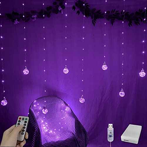 YOLIHT Wishing Ball Curtain String Lights 9.8 x 3.3 ft