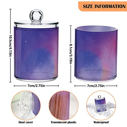 Galaxy Purple 2PCS Airtight Transparent Glass Storage Jar (2 Count)