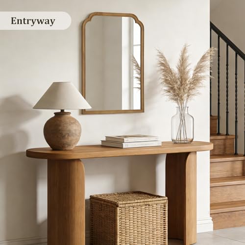 24" x 36" Natural Wood Mirror for Wall Mounted