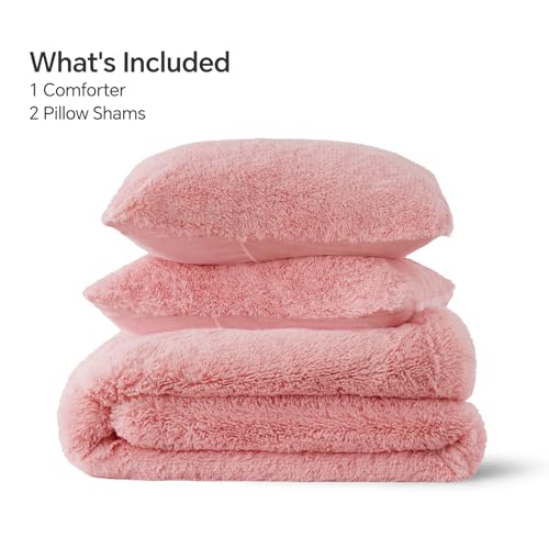 Pink Fluffy Comforter Set King