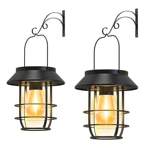 2 Pack Solar Lanterns Outdoor Waterproof (2 Count)