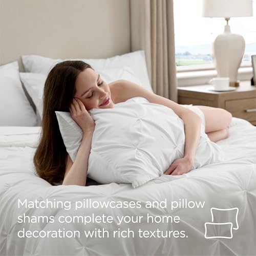7 Piece White Comforter & Sheet Set