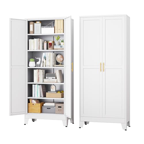 White Metal Storage Cabinet
