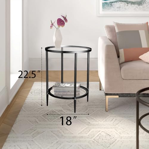 2 Tier Round Side Table