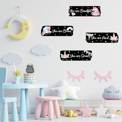 Glow in The Dark Stars Unicorn Wall Decals
