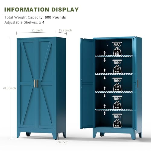 Home Farmhouse Storage Cabinet with Barn Door