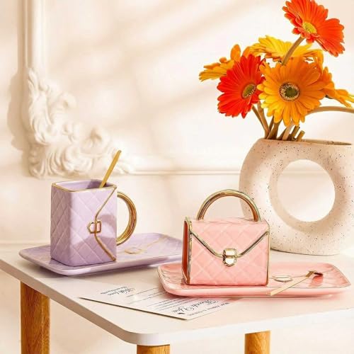 2 Set Coffee Mug Elegant Handbag Shaped Cup (2 Count)