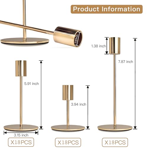 Gold Candlestick Holders (54 Count)