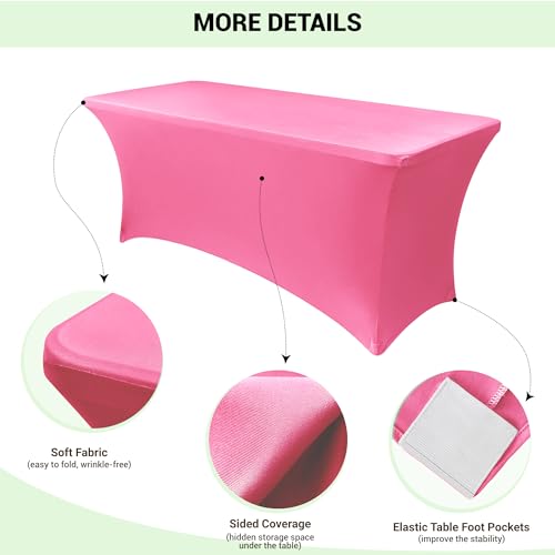 Spandex Table Cover 4ft Fitted Tablecloth Rectangular