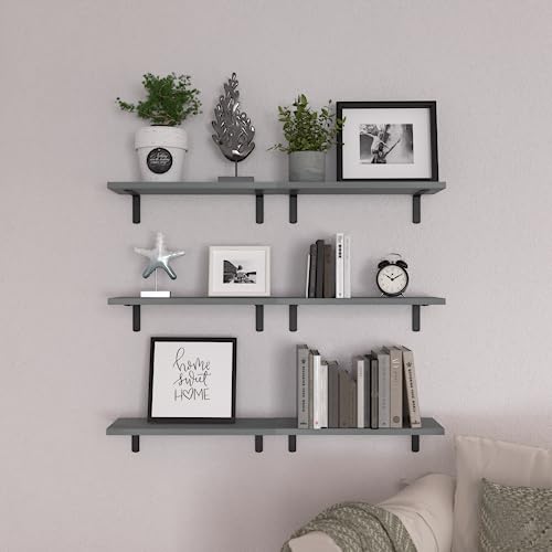 Floating Shelves Set of 6 for Wall Decor & Storage (6 Count)