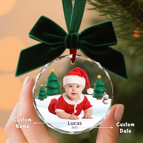 Custom Christmas Ornament Glass