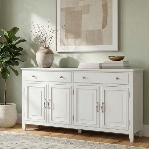 Connaught 67" Wide Solid Wood Sideboard Cabinet in White