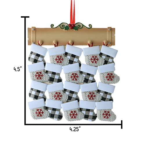 3D Stockings Family of 20 Ornament 2026 Personalized Family Christmas Ornaments 2026