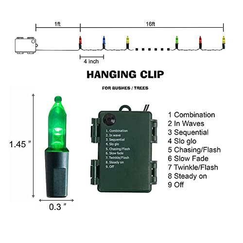 Battery Operated Christmas Lights (16 Foot)