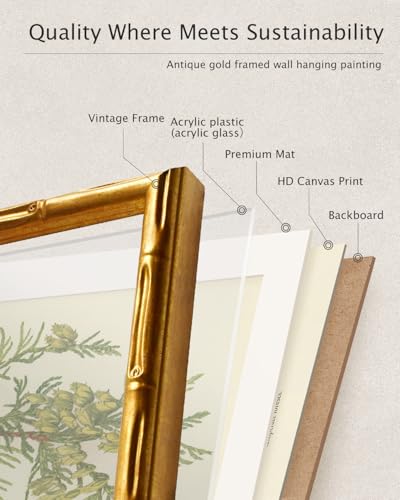 Gold Bamboo Framed Wall Art