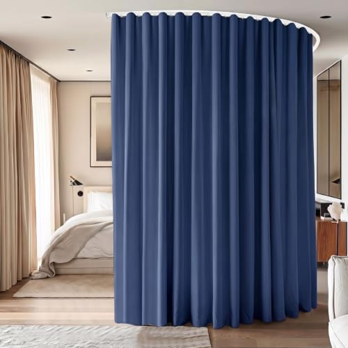 Room Divider Ceiling Mounted Curtains Track Sets Extra Wide Blackout Curtain Flexible Tracks for Bedroom Office Privacy Partition Separator