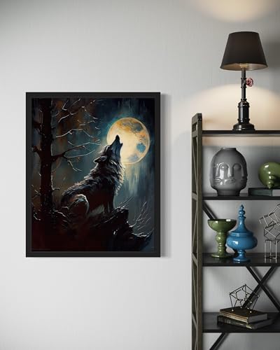 Wolf howling Poster Art Print