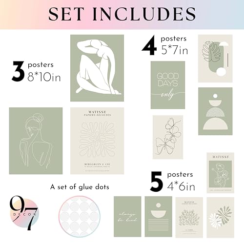 Sage Green Wall Art (12 Count)