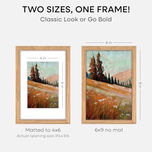 6x9 Natural Oak Picture Frame