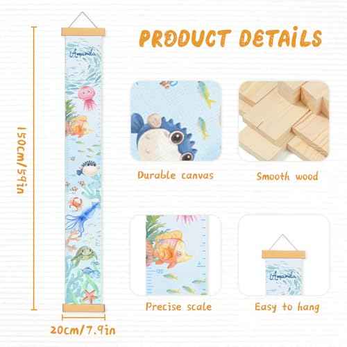 Personalized Name Growth Chart Wall Decor for Kids