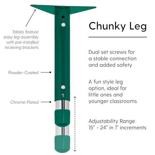 FDP 24" x 72" Rectangle Table with Chunky Legs