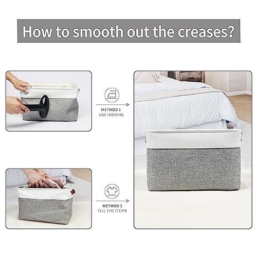 Storage Bins Large Fabric Storage Baskets for Shelves 3 Pack (3 Count)