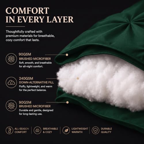 Twin XL Comforter Set Emerald Green