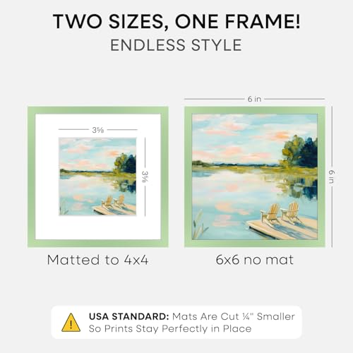 6x6 Green Picture Frame